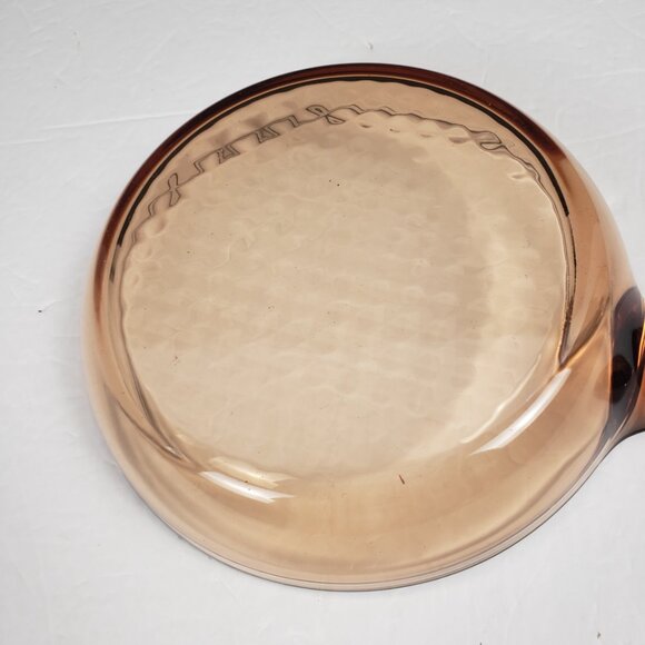Visions Corning 7" Amber Glass Frying Pan Oven Stove Pyrex Vintage Cook Bake - Picture 8 of 13